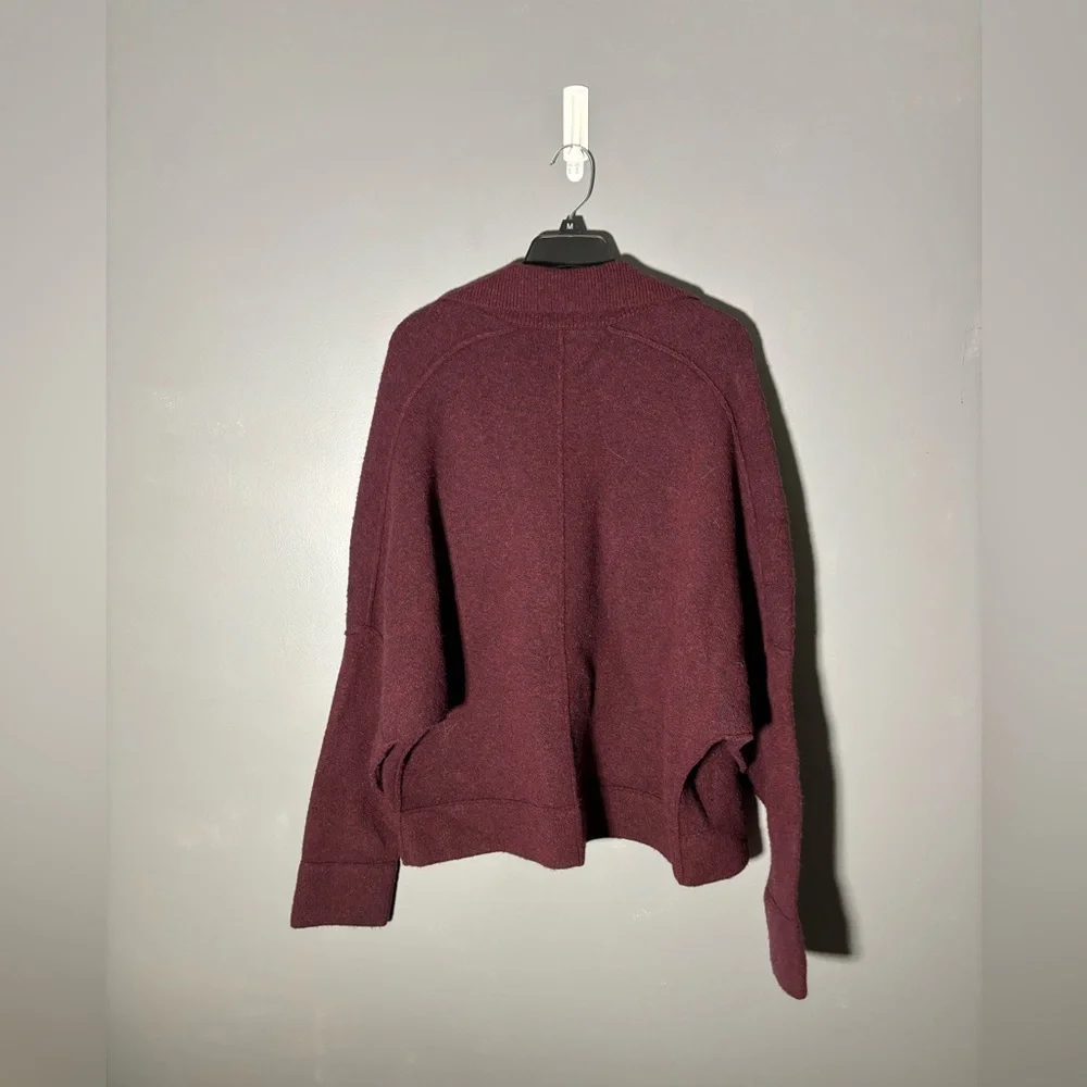 J.Crew Collection Maroon Oversized Open Sweater Blazer Size XS/S - Picture 3 of 7